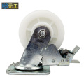 5 inch heavy duty  plate durable PP casters with brake
